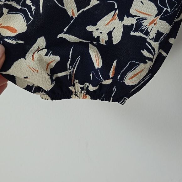 Caslon Floral Print Long Sleeve Drop Waist Minidress - Picture 6 of 7